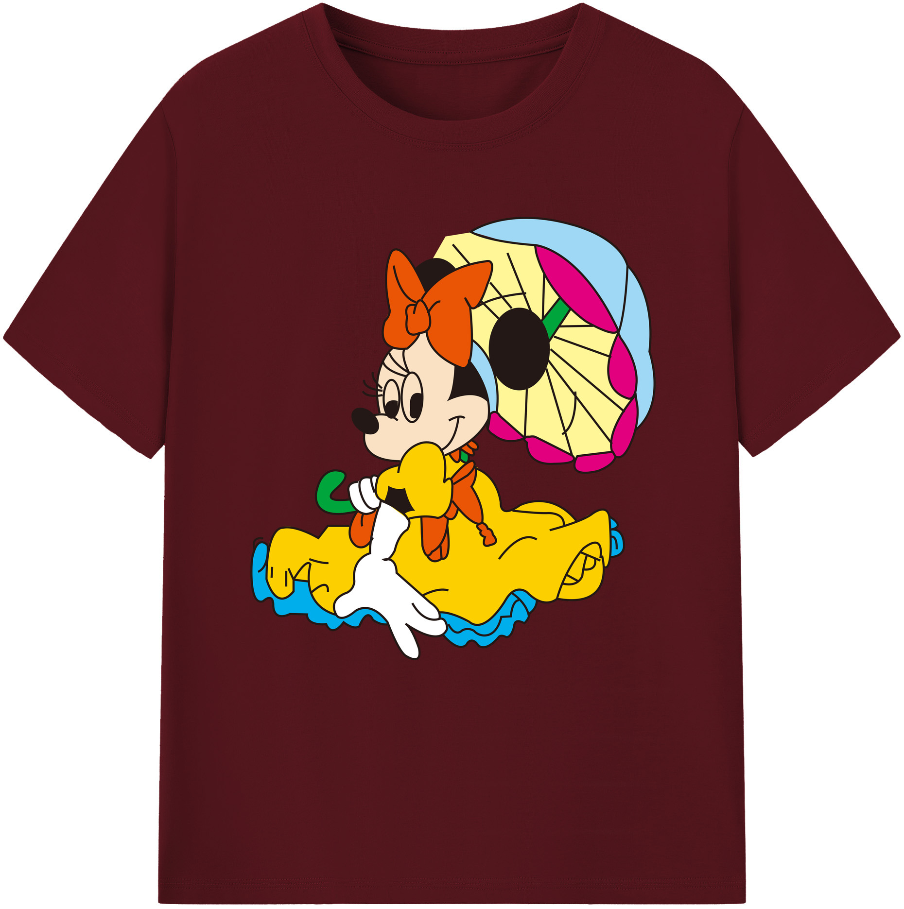 （画像用） ミッキーマウス Mickey Mouse 綿100％半袖Tシャツ（フロントプリント）